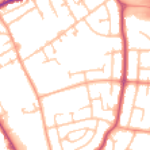 Daytime road noise heatmap for WS10 9NR