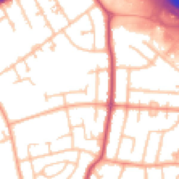 Daytime road noise heatmap for WS10 9NT