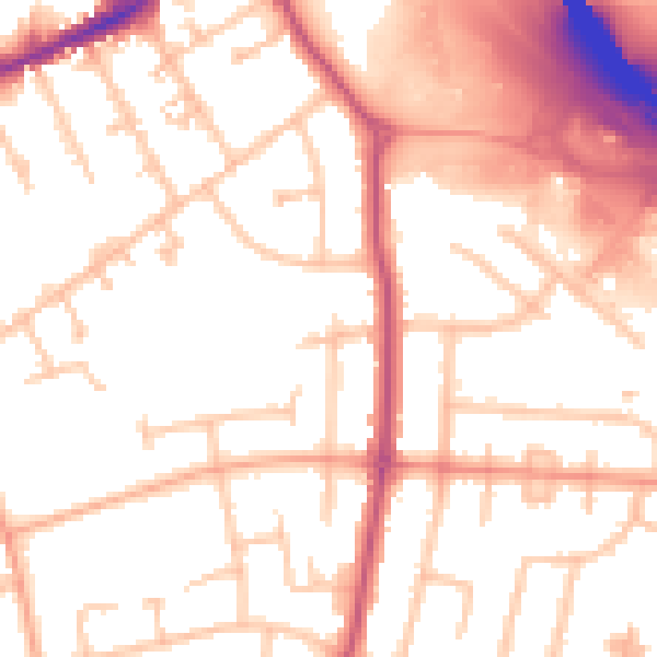 Daytime road noise heatmap for WS10 9PB