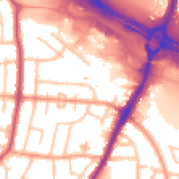 Daytime road noise heatmap for WS10 9QA