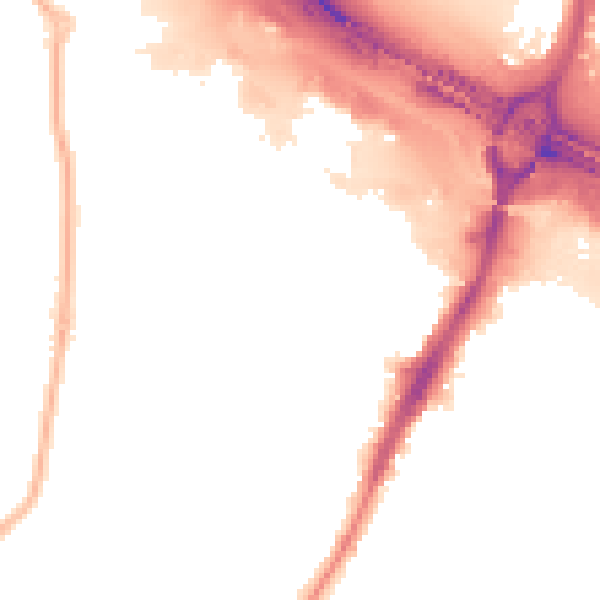 Night-time road noise heatmap for WS10 9QA