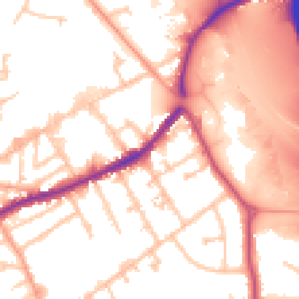 Daytime road noise heatmap for WS10 9SJ