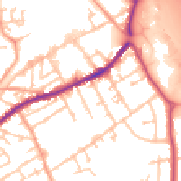 Daytime road noise heatmap for WS10 9TG