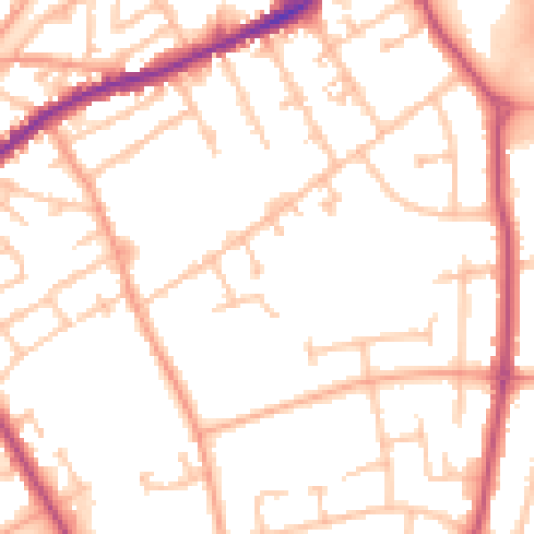 Daytime road noise heatmap for WS10 9TR
