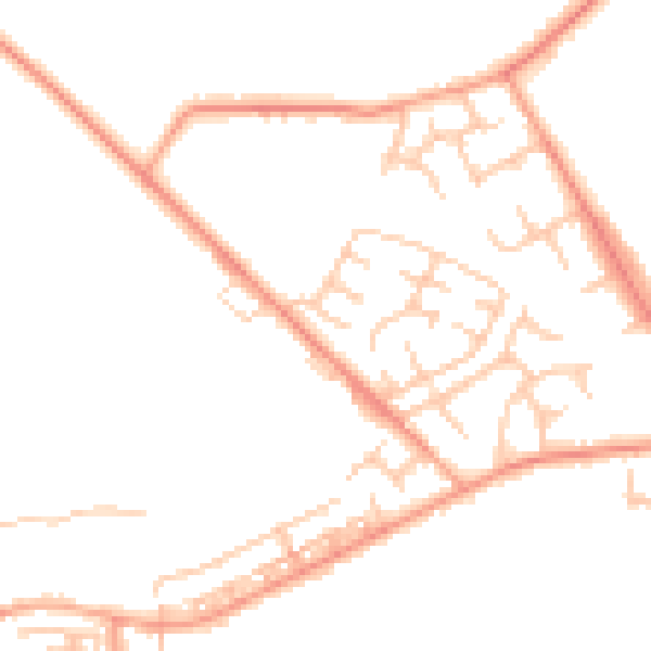 Daytime road noise heatmap for WS12 0JH