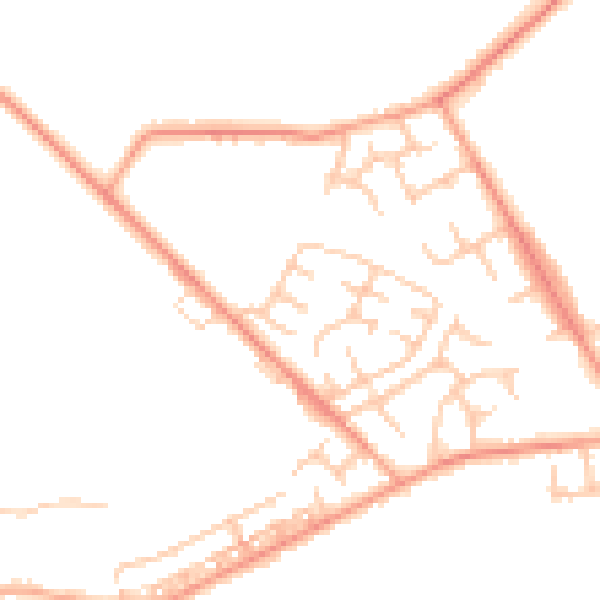 Daytime road noise heatmap for WS12 0JJ