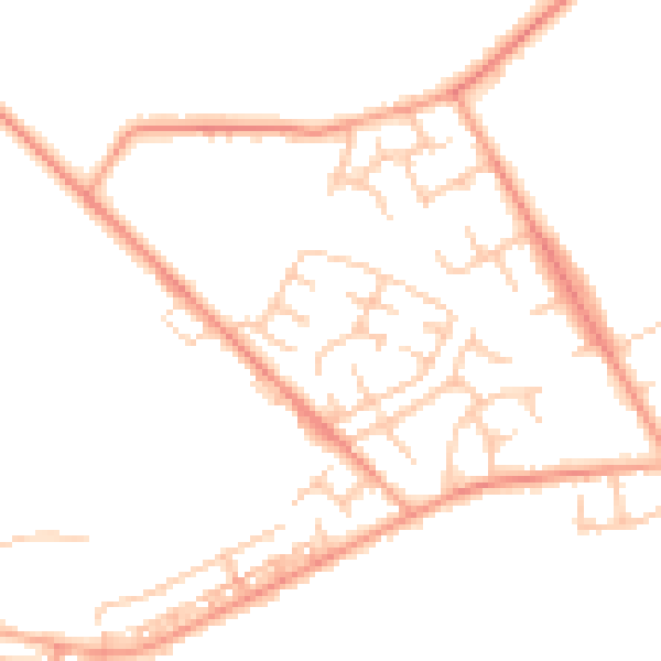 Daytime road noise heatmap for WS12 0JN