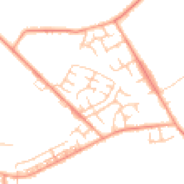 Daytime road noise heatmap for WS12 0JR