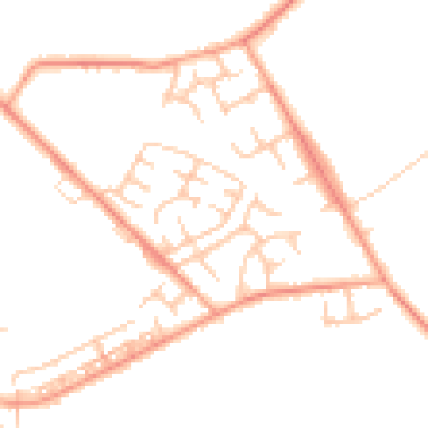 Daytime road noise heatmap for WS12 0JU