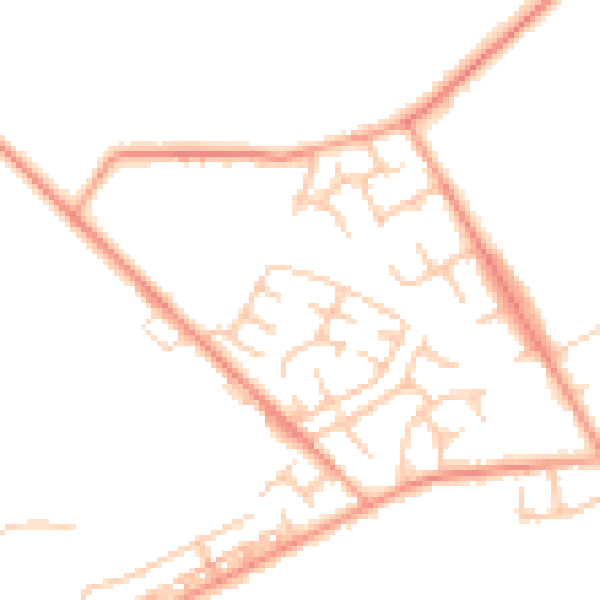 Daytime road noise heatmap for WS12 0JW