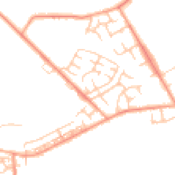 Daytime road noise heatmap for WS12 0JY