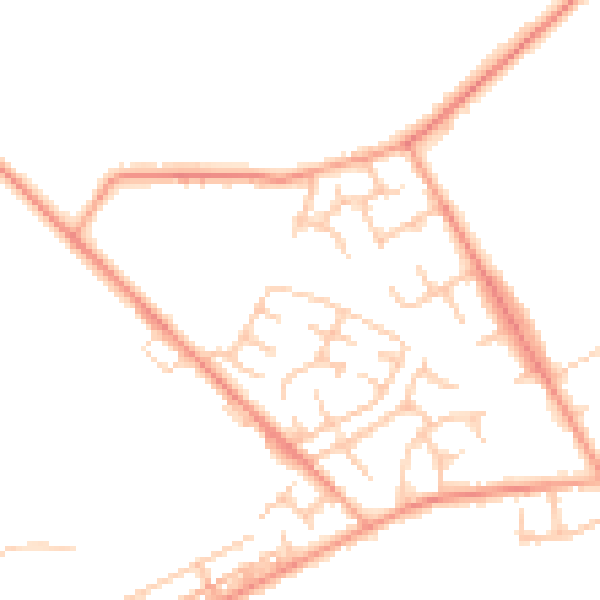 Daytime road noise heatmap for WS12 0JZ
