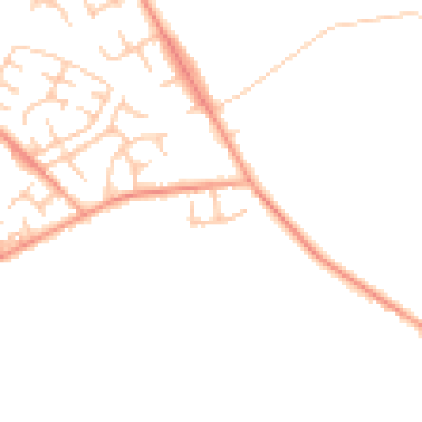 Daytime road noise heatmap for WS12 0NZ