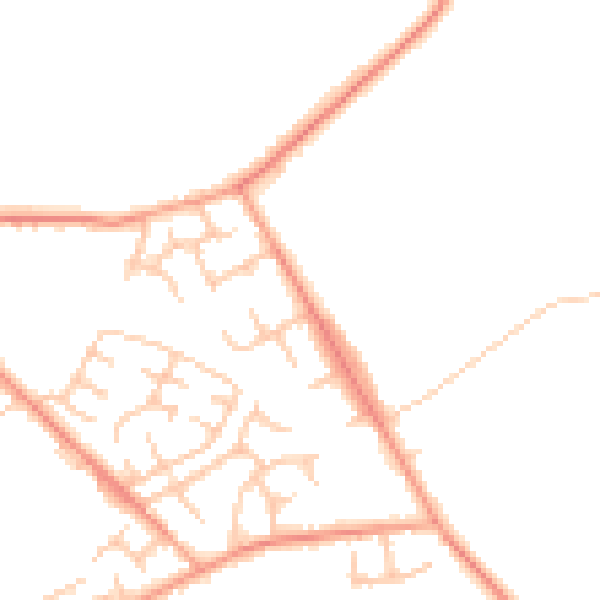 Daytime road noise heatmap for WS12 0PN
