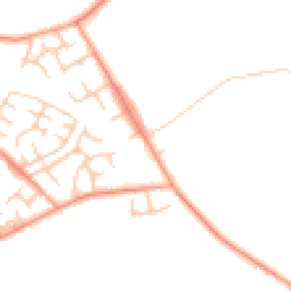 Daytime road noise heatmap for WS12 0PW