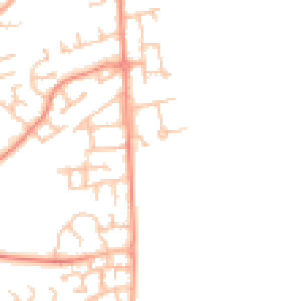 Daytime road noise heatmap for WS12 0RT