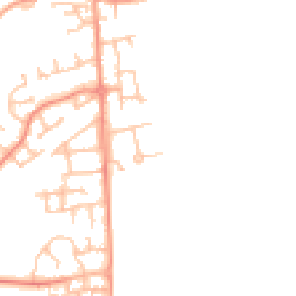 Daytime road noise heatmap for WS12 0RX