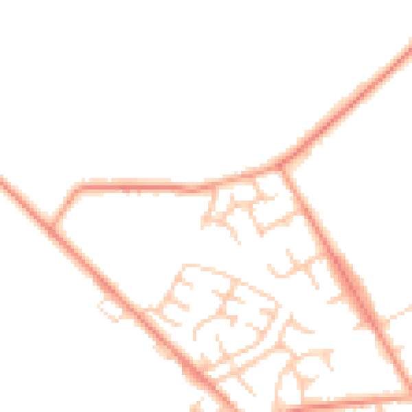 Daytime road noise heatmap for WS12 0SS