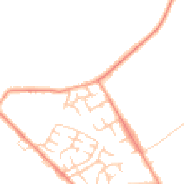 Daytime road noise heatmap for WS12 0SW