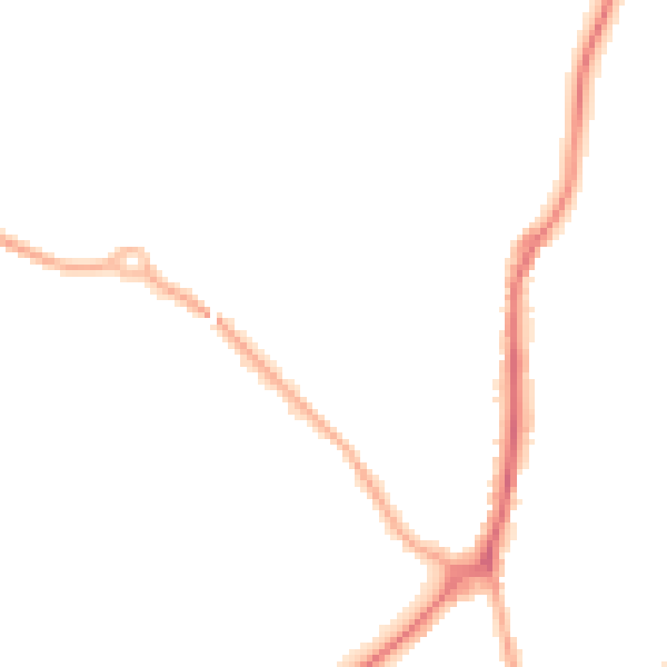 Night-time road noise heatmap for WS12 1DS