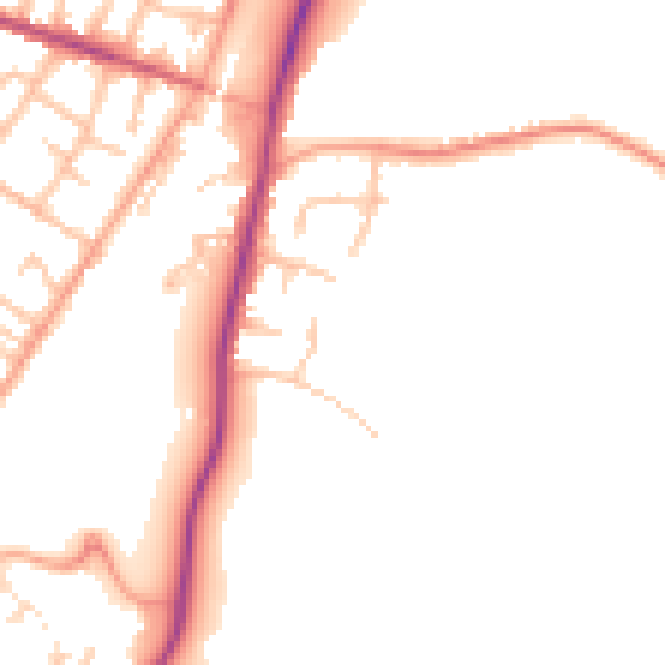 Daytime road noise heatmap for WS12 1TA