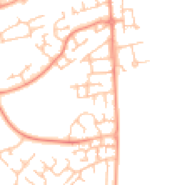 Daytime road noise heatmap for WS12 2RN