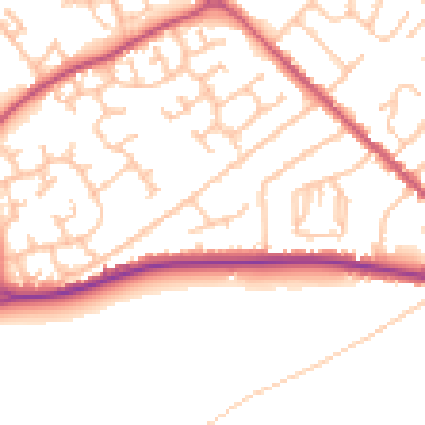 Daytime road noise heatmap for WS12 3HP