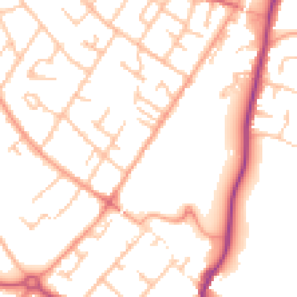 Daytime road noise heatmap for WS12 4DL