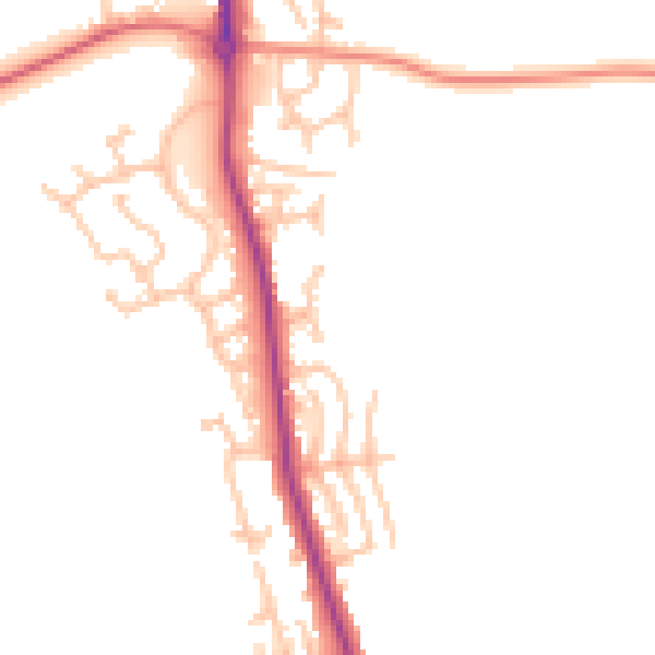 Daytime road noise heatmap for WS12 4NZ