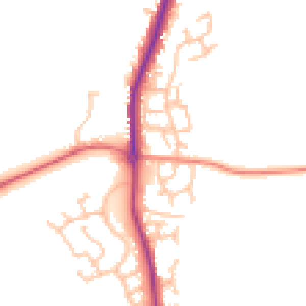 Daytime road noise heatmap for WS12 4PA