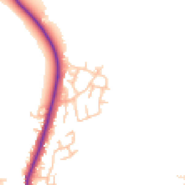 Daytime road noise heatmap for WS12 4QW