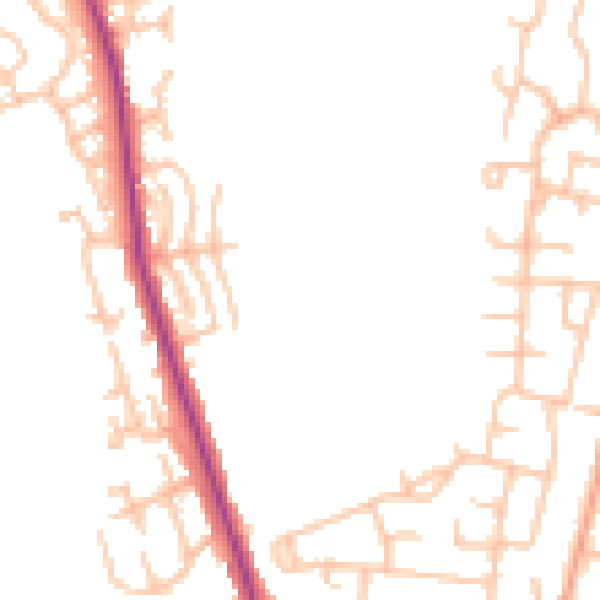 Daytime road noise heatmap for WS12 4QZ