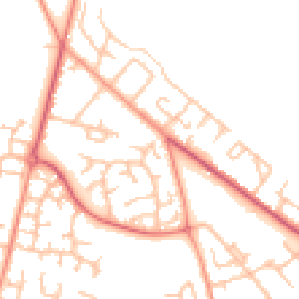 Daytime road noise heatmap for WS12 4RZ