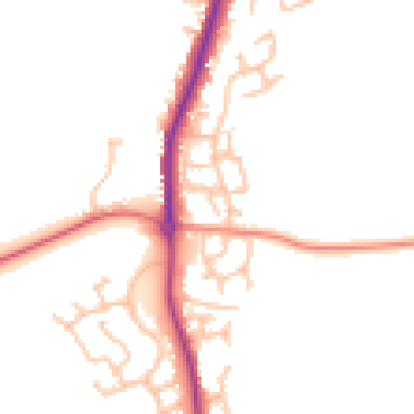 Daytime road noise heatmap for WS12 4TD