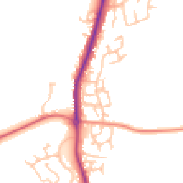 Daytime road noise heatmap for WS12 4TG
