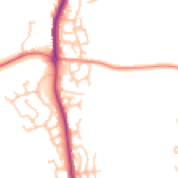 Daytime road noise heatmap for WS12 4UW