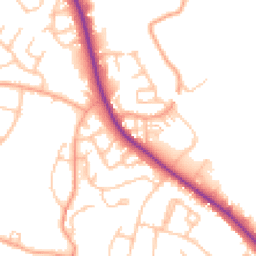 Daytime road noise heatmap for WS13 6AZ
