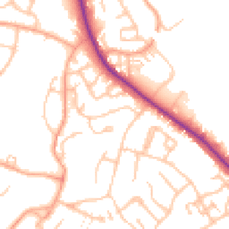 Daytime road noise heatmap for WS13 6BY