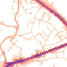 Daytime road noise heatmap for WS13 6GE