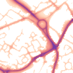 Daytime road noise heatmap for WS13 6NW