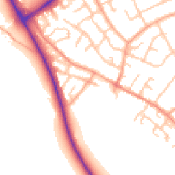 Daytime road noise heatmap for WS13 7BN