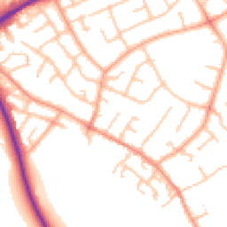 Daytime road noise heatmap for WS13 7BQ