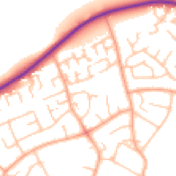 Daytime road noise heatmap for WS13 7JN