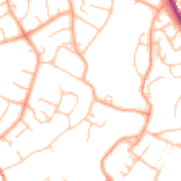 Daytime road noise heatmap for WS13 7NG