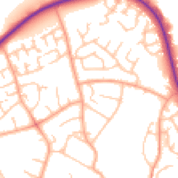 Daytime road noise heatmap for WS13 7PL