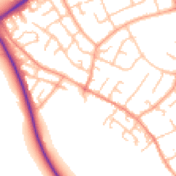Daytime road noise heatmap for WS13 7QP