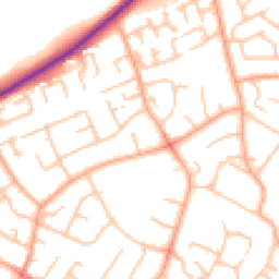 Daytime road noise heatmap for WS13 7QZ