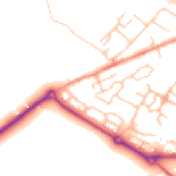 Daytime road noise heatmap for WS13 8EE