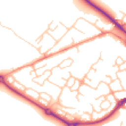 Daytime road noise heatmap for WS13 8FD