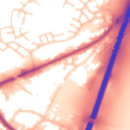 Daytime road noise heatmap for WS13 8LB